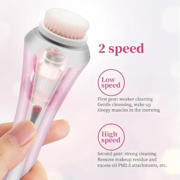 0032 Facial Cleansing Brush, 3-in-1 Skin Care face Brush, Silicone Facial Scrubber Manual - Image 3