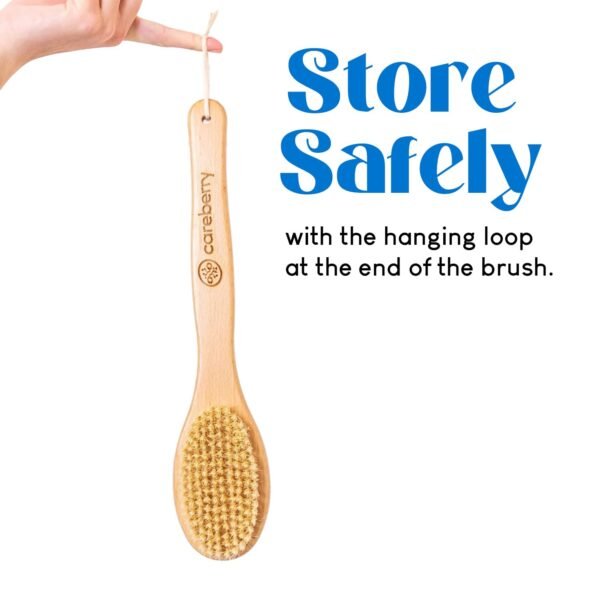 Body Brush - Eco-Friendly Exfoliating Body Scrubber with Long Handle - Image 6