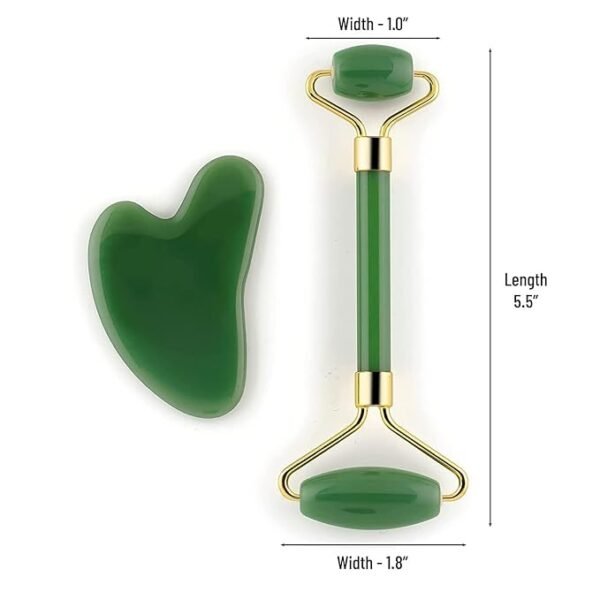 0033 HUDACRUSH Facial Massager Jade Roller & Gua Sha Tool - Image 5