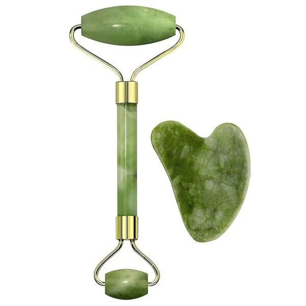 0033 HUDACRUSH Facial Massager Jade Roller & Gua Sha Tool