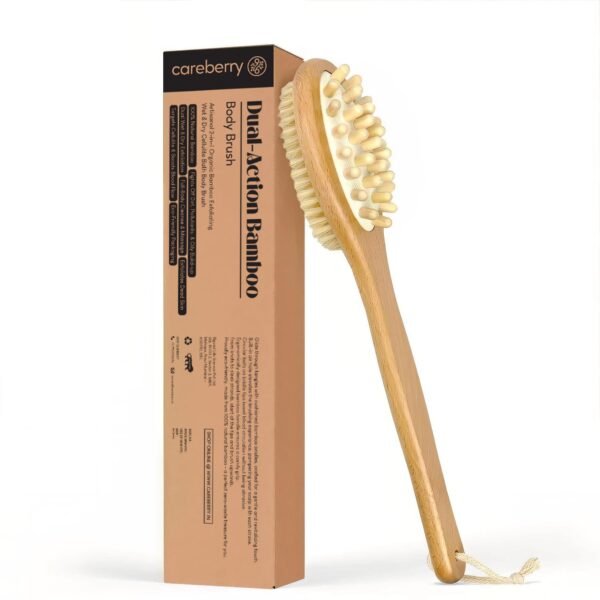 Body Brush - Eco-Friendly Exfoliating Body Scrubber with Long Handle - Image 10