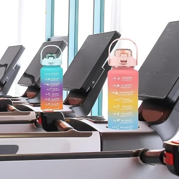 0025 Motivational Silicone Water Bottle 3 in 1 Set – Pack of 3 in Multiple Shades and Sizes for Fitness - Image 3