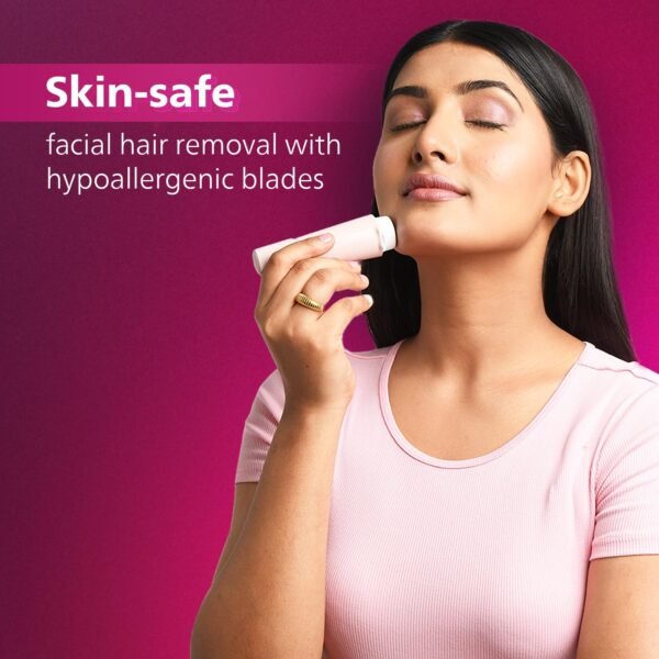 Philips Facial Trimmer for Women - Skin Safe with Hypo Allergenic Blades - Image 2