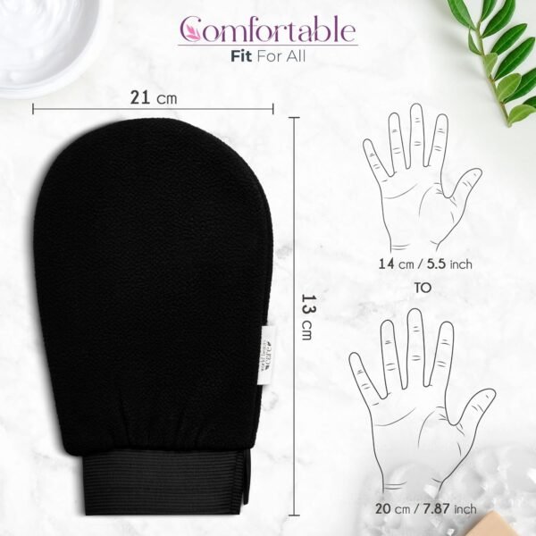 Body Exfoliating Glove - Pure Viscose Fibre, Double-Layered Exfoliating Body Glove for Dead Skin - Image 5