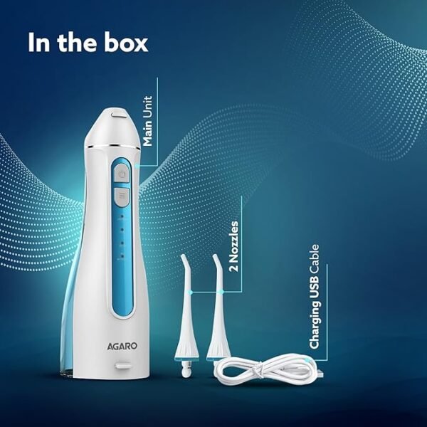 Dental Flosser for Teeth, Portable, Cordless & Rechargeable - Image 2