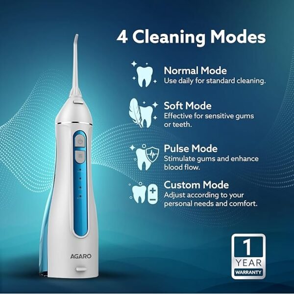 Dental Flosser for Teeth, Portable, Cordless & Rechargeable - Image 6