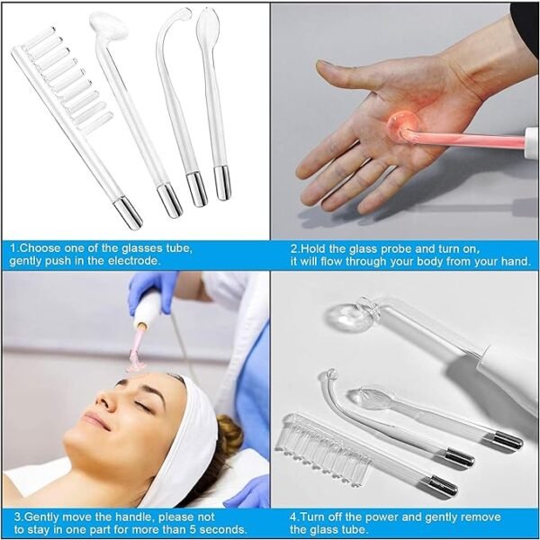 High Frequency Machine Facial Wand Acne for Skin Tightening Acne Spot Wrinkles Reducing - Image 5