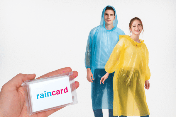 SV Pack of 2 Unisex Disposble Rain Card Raincoat –
